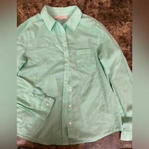 LOFT Women's Mint Green Blouse